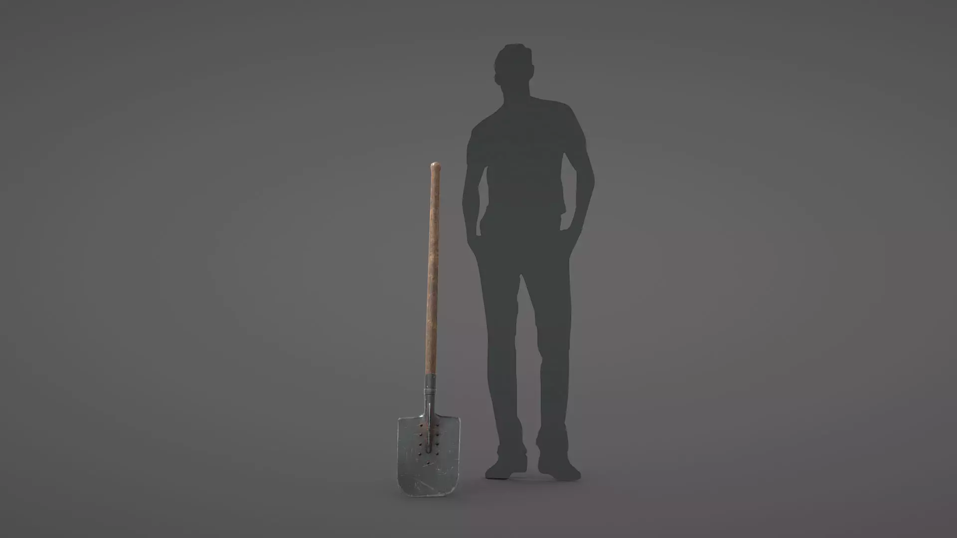 Shovel Army Ammunition USSR WWII Low-poly 3D model_0