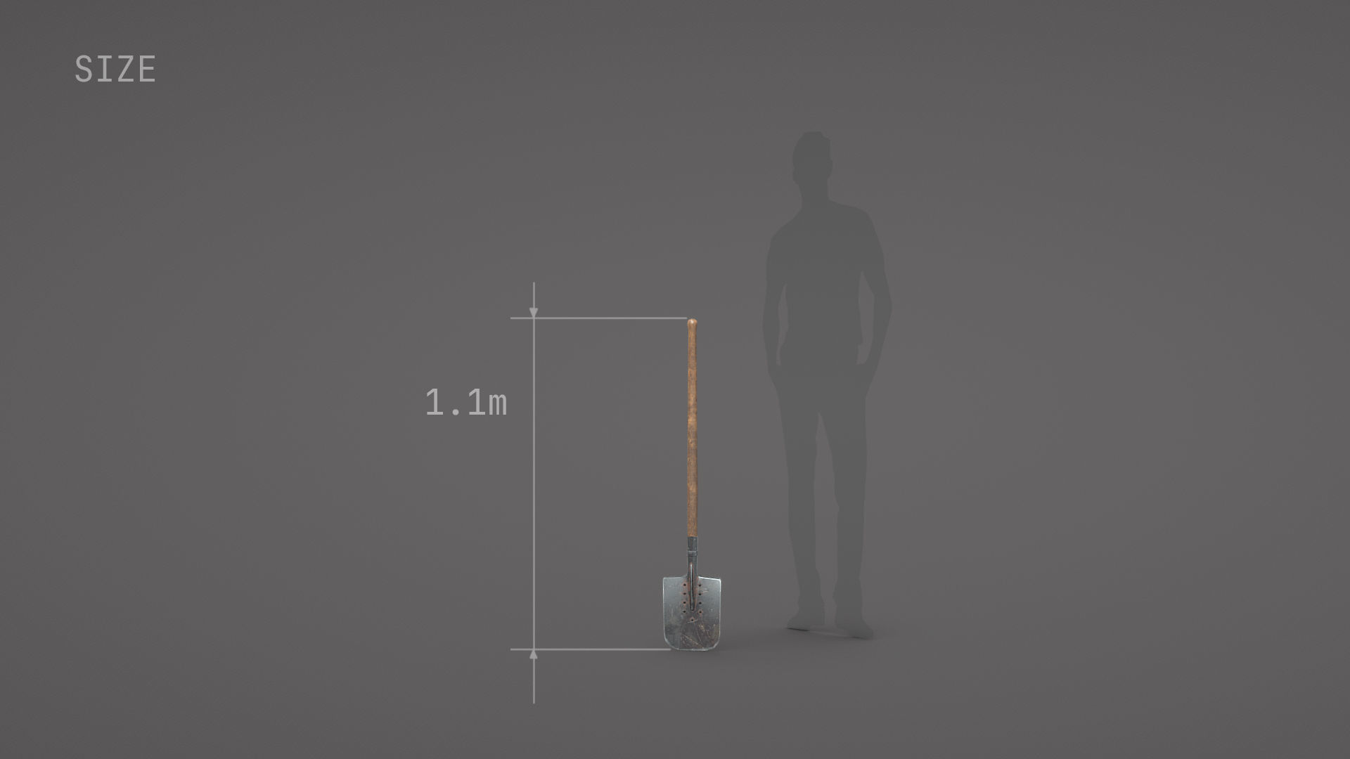 Shovel Army Ammunition USSR WWII Low-poly 3D model_4