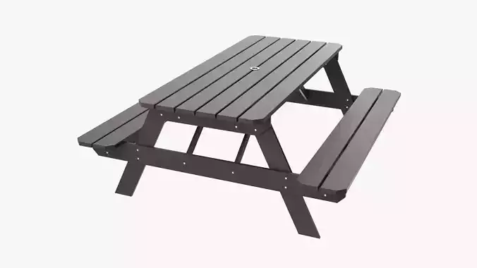 Wood Picnic Table dark