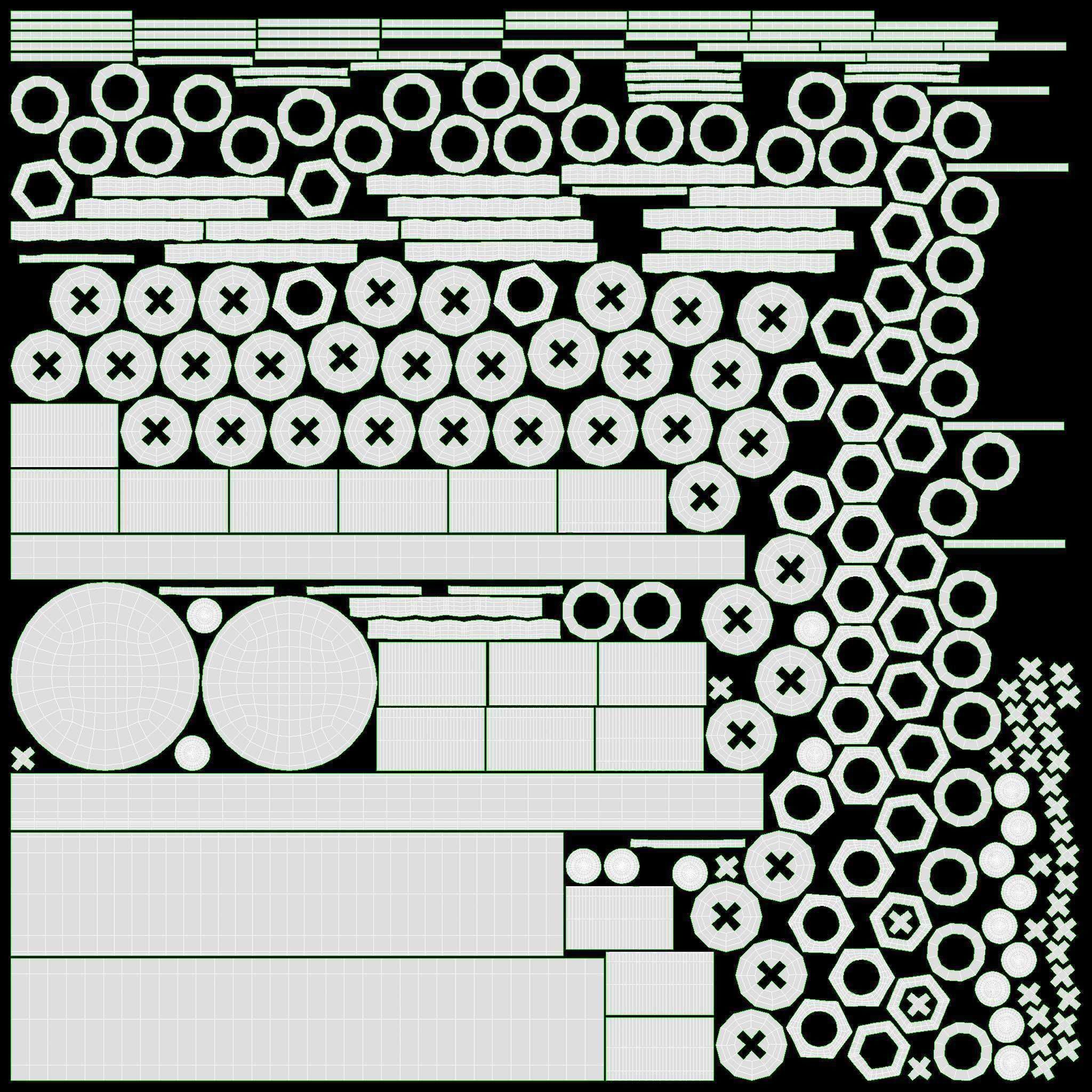 Wood Picnic Table dark 3D model_10