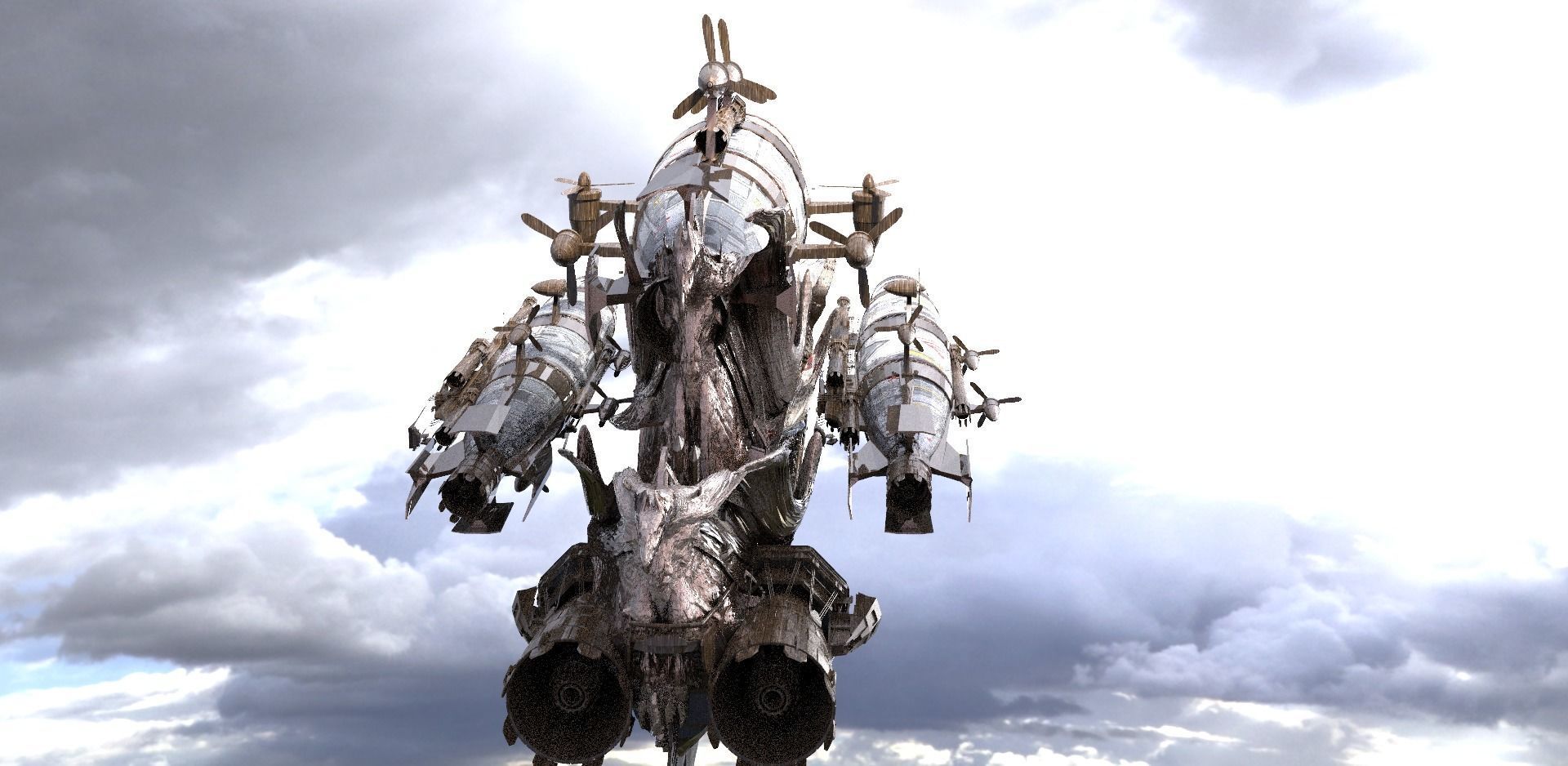 Sci-Fi airship future 1 3D model_3