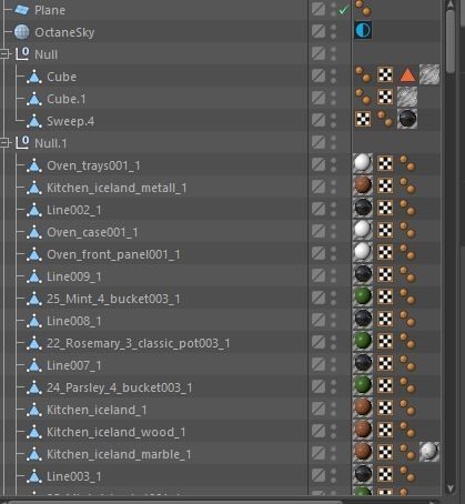 kitchen with marble floors and sky 3D model_21