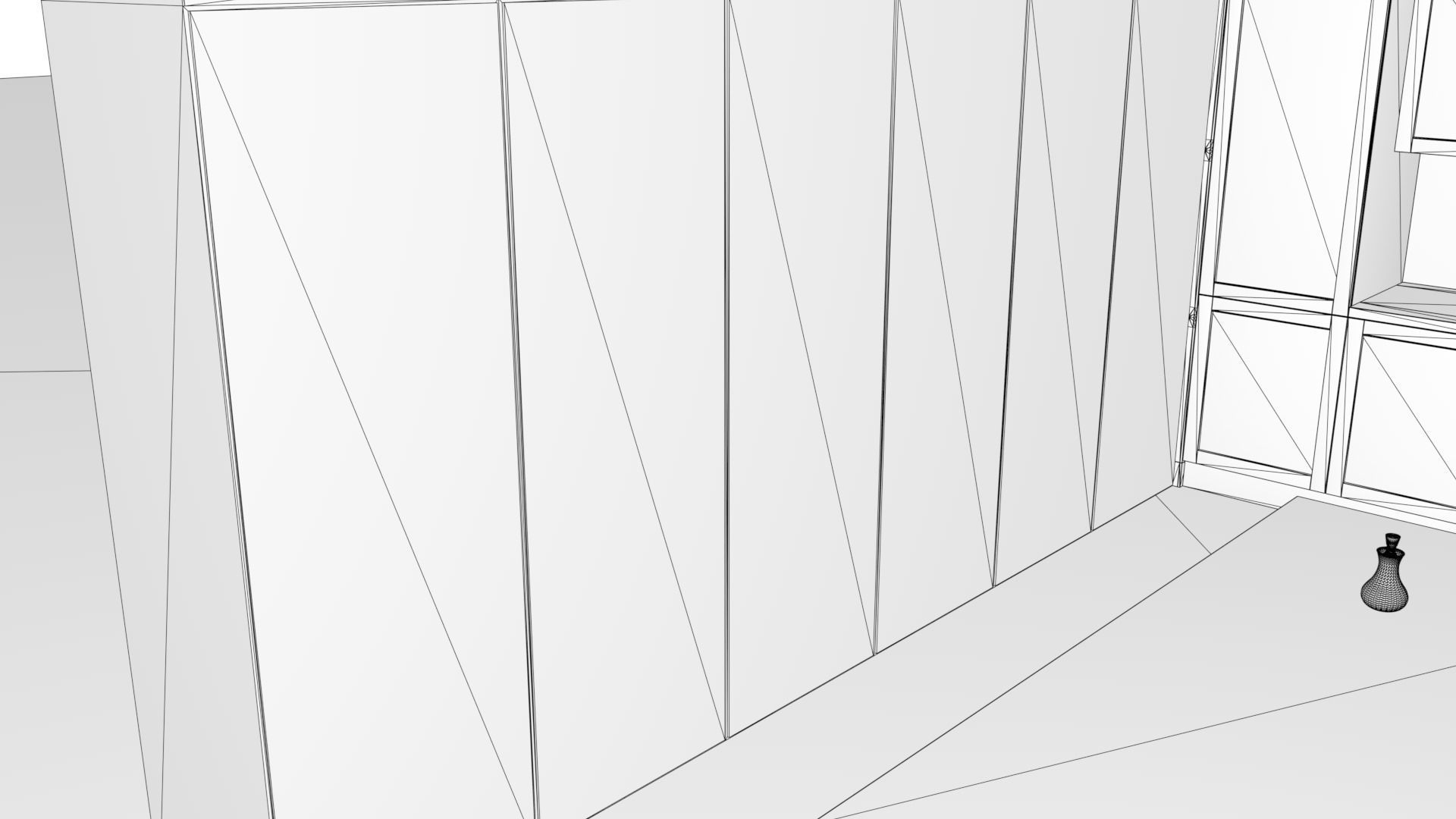 kitchen with marble floors and sky 3D model_15