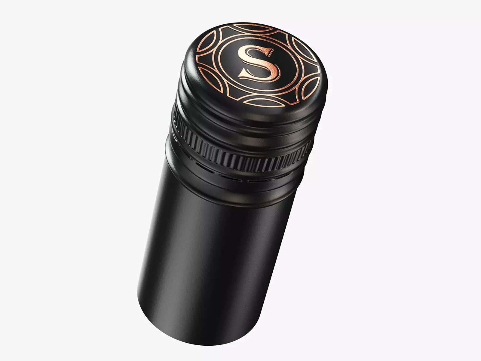 Wine Bottle Screw Cap 3D model_0