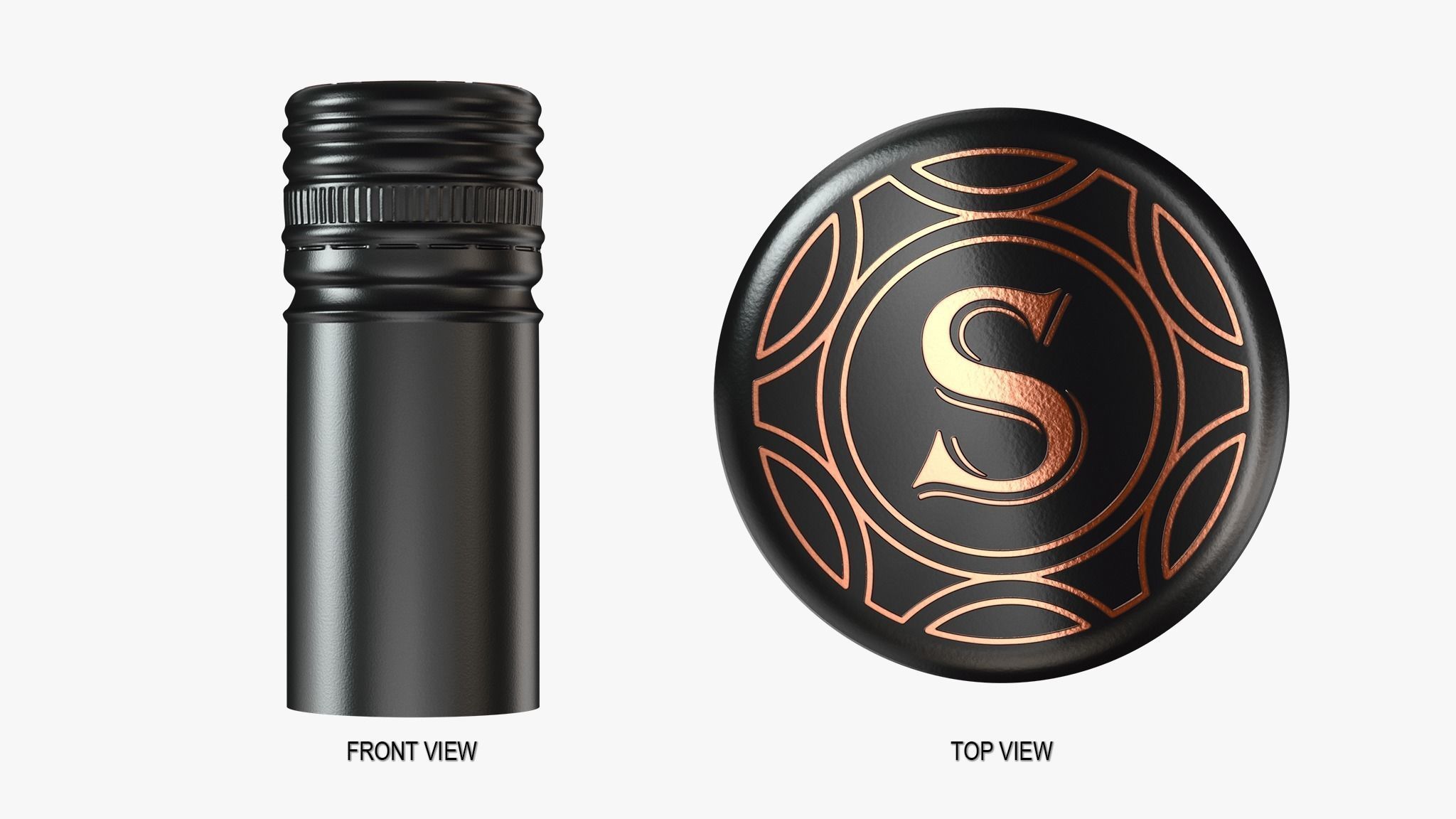 Wine Bottle Screw Cap 3D model_3