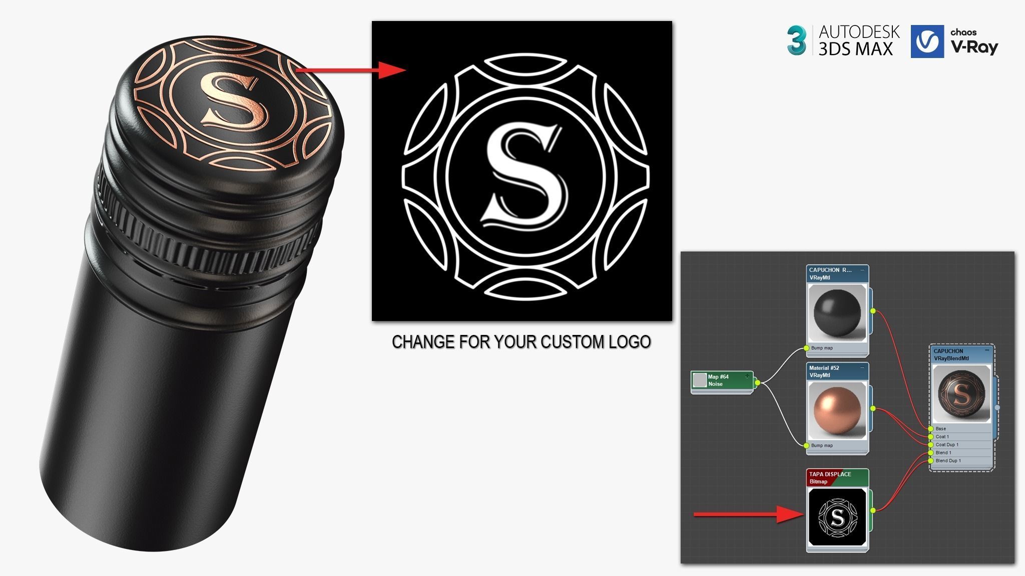 Wine Bottle Screw Cap 3D model_1