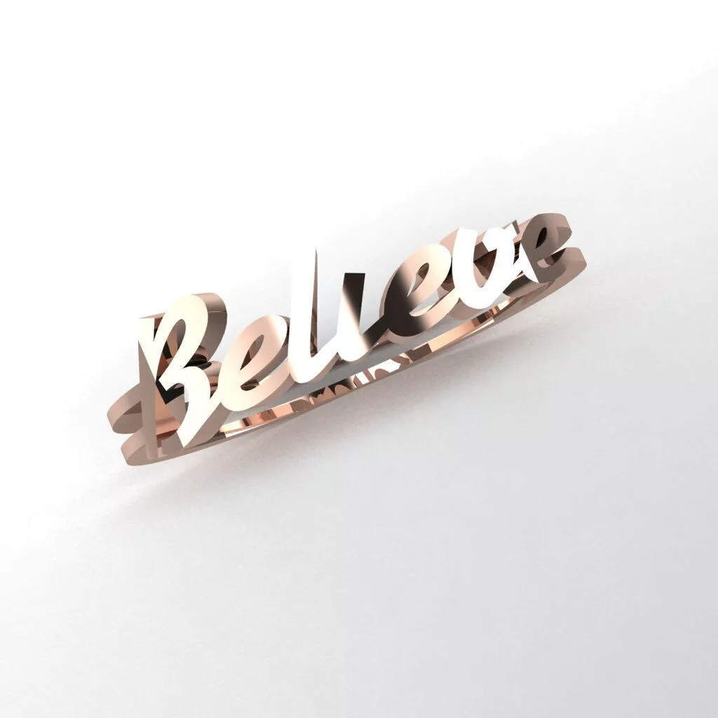 Believe Ring Free 3D print model