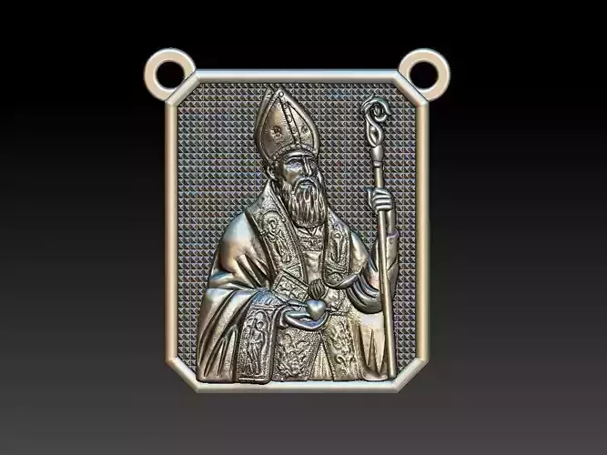 Saint Augustine Santo Agostinho Scapular Pendant