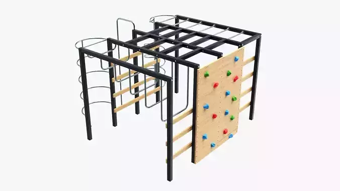 Outdoor playground mountain stairs set