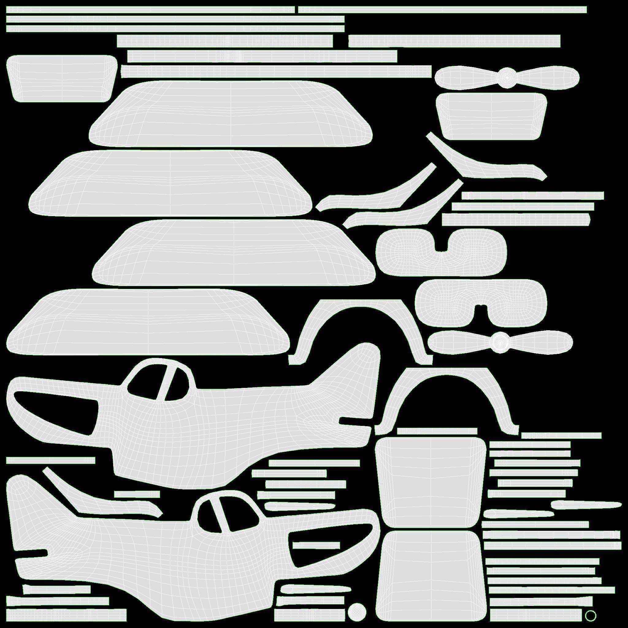 Spring rocking plane 3D model_13