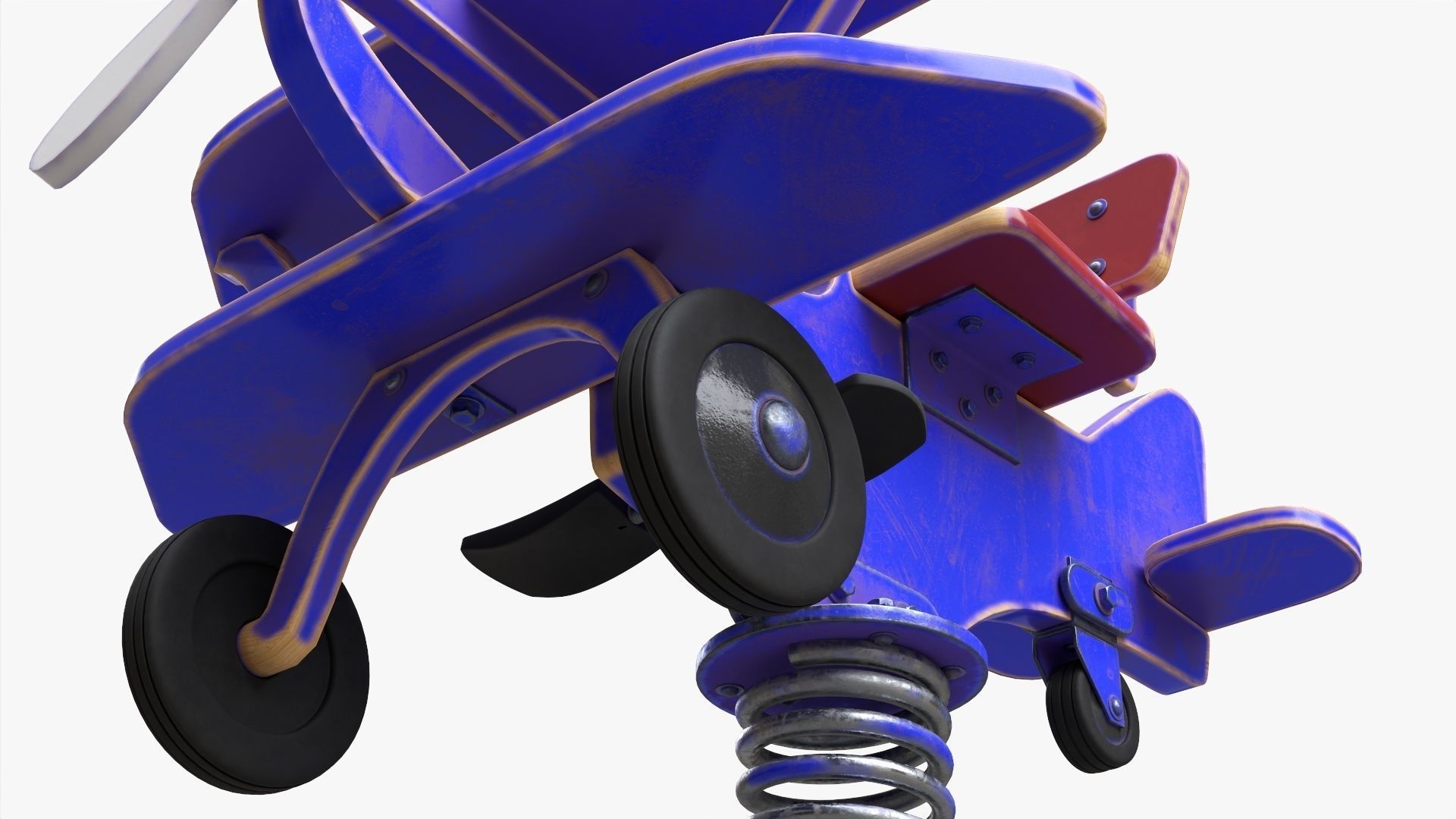 Spring rocking plane 3D model_5