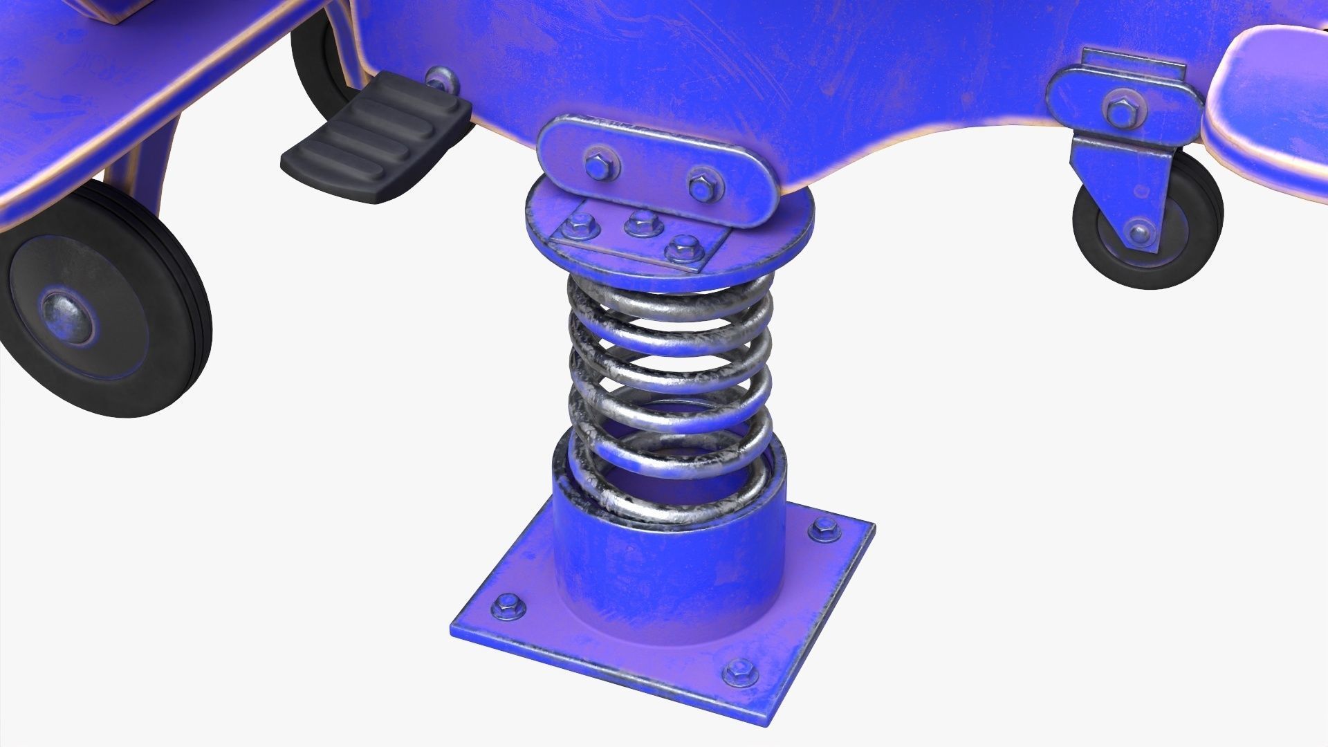 Spring rocking plane 3D model_3