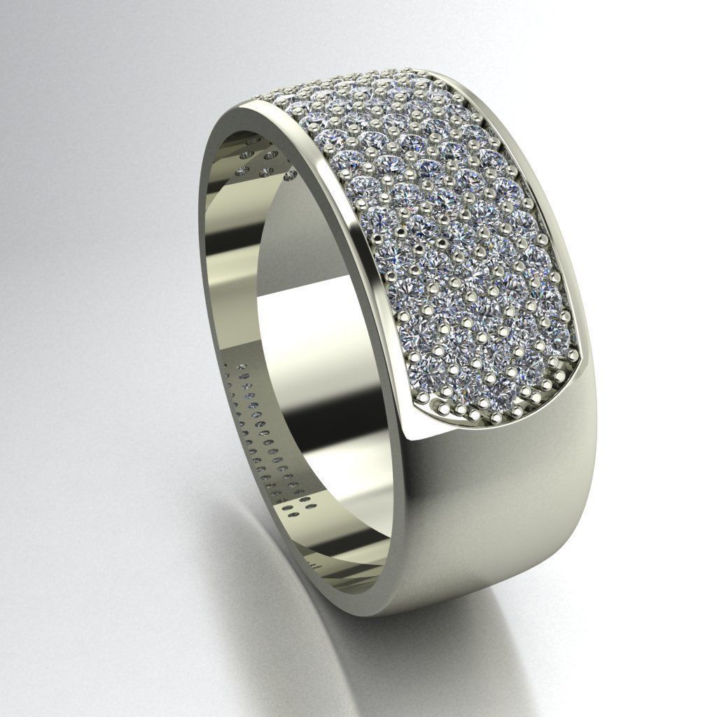 Pave bie diamond 3D print model_1