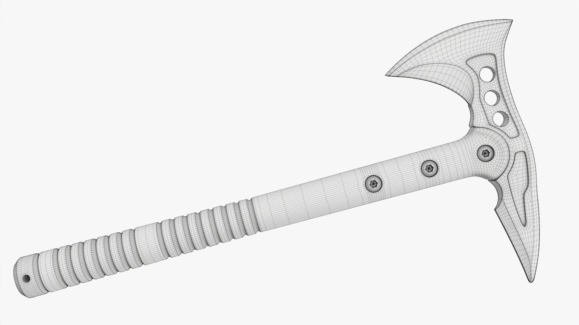 Tomahawk axe tactical 3D model_9