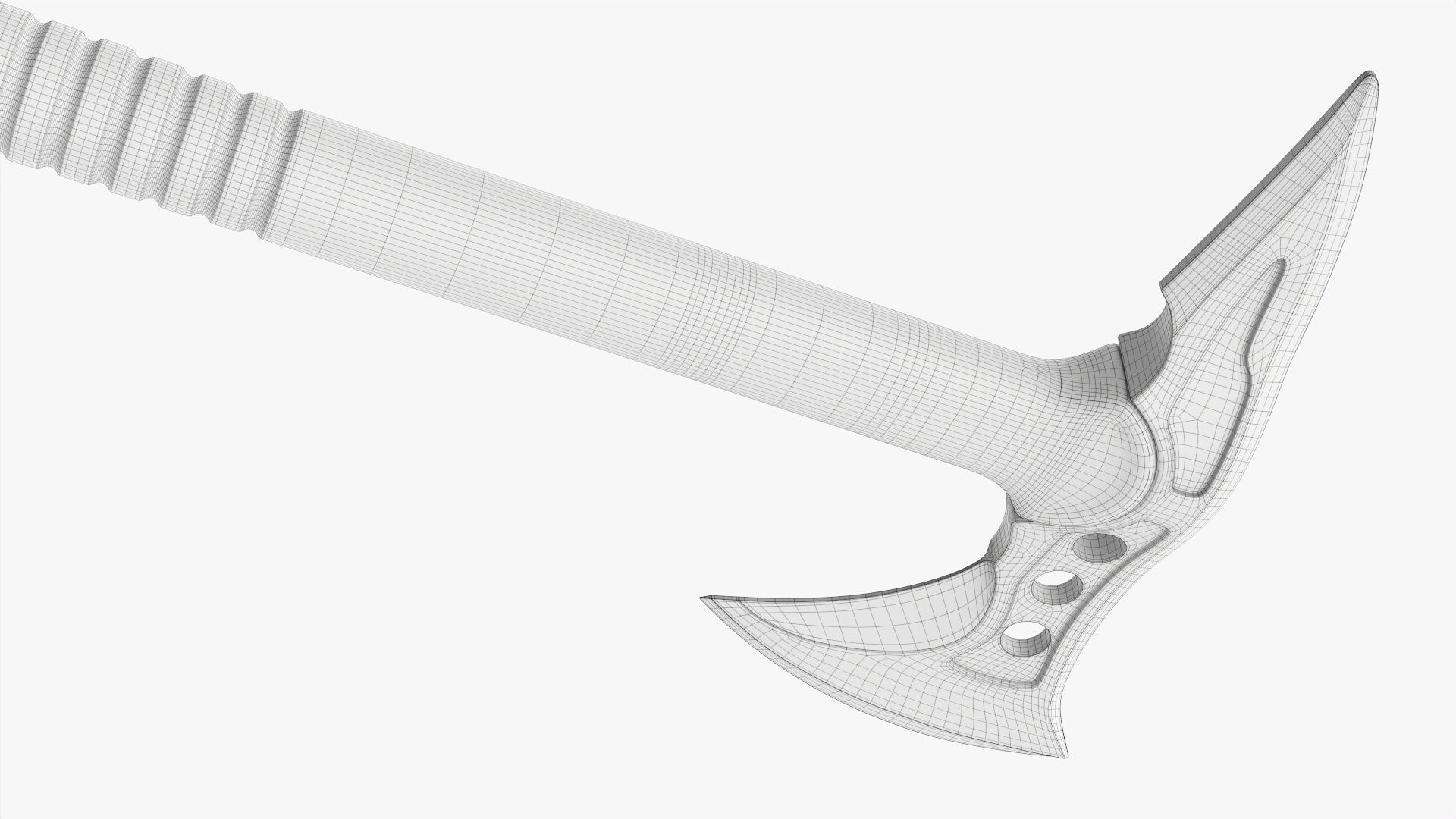Tomahawk axe tactical 3D model_14