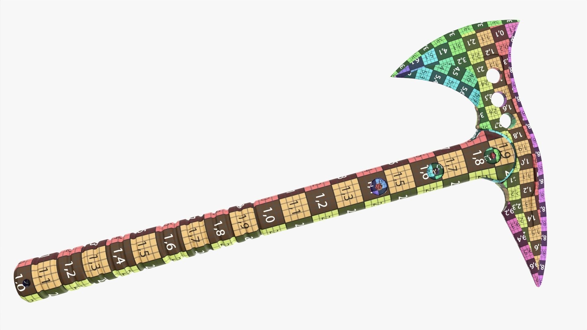 Tomahawk axe tactical 3D model_15