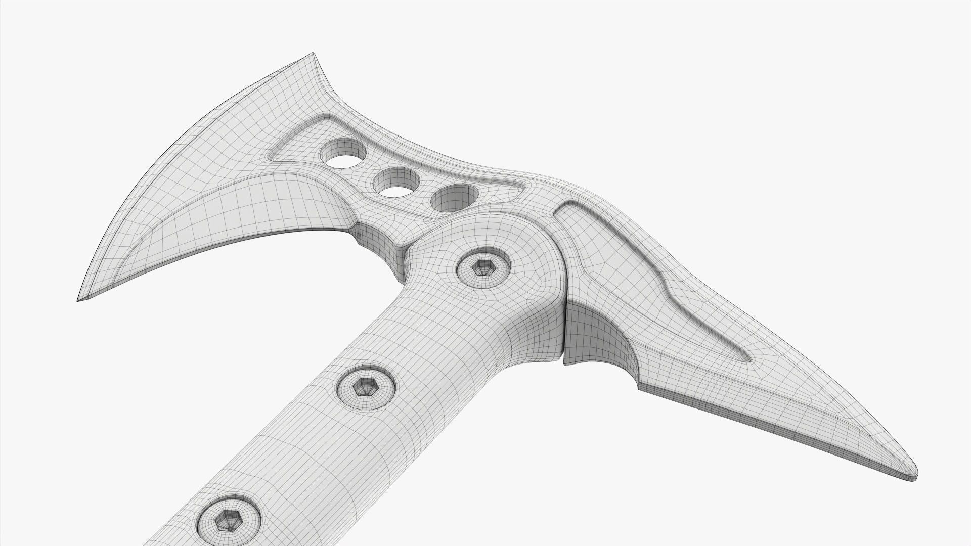 Tomahawk axe tactical 3D model_12