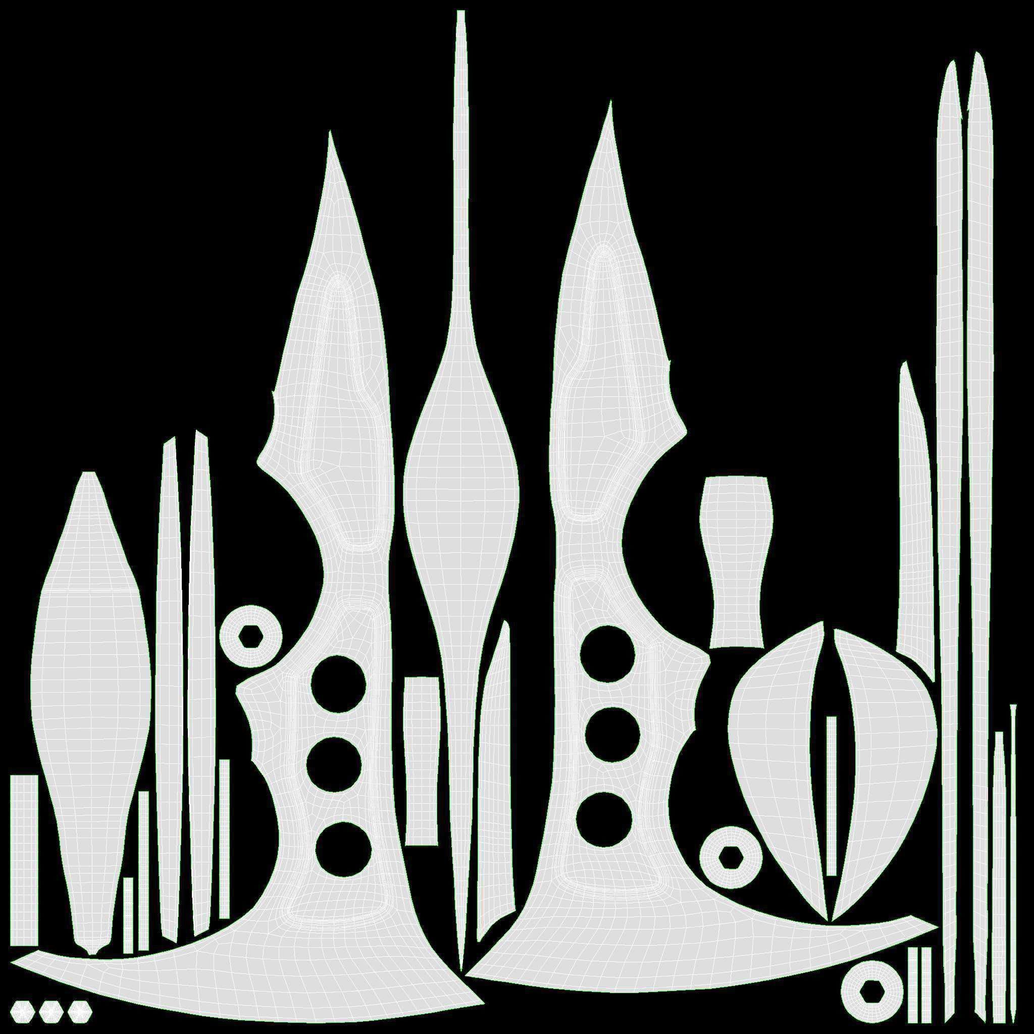 Tomahawk axe tactical 3D model_16