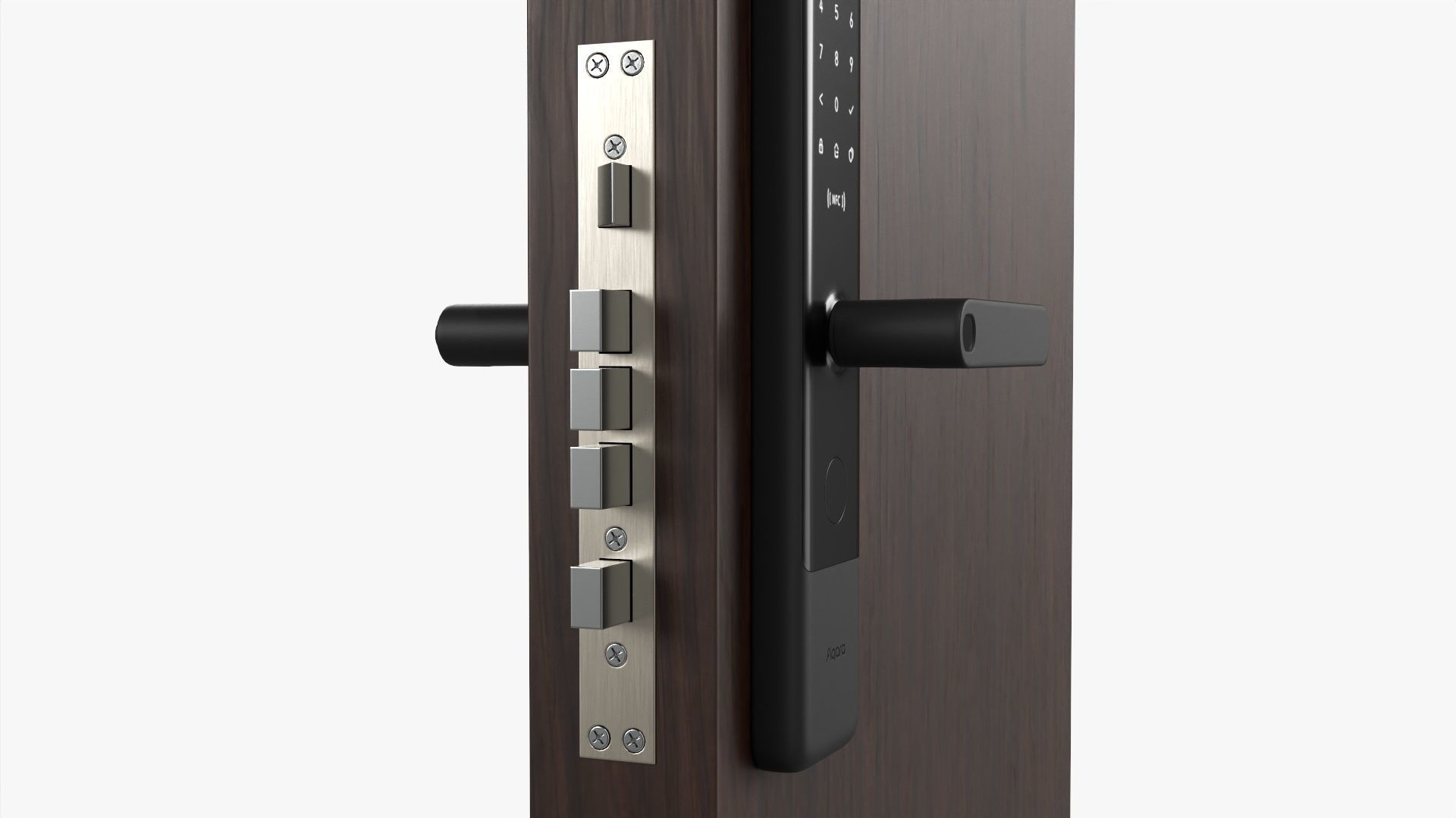 Xiaomi Aqara N200 Smart Door Lock Black 3D model_2