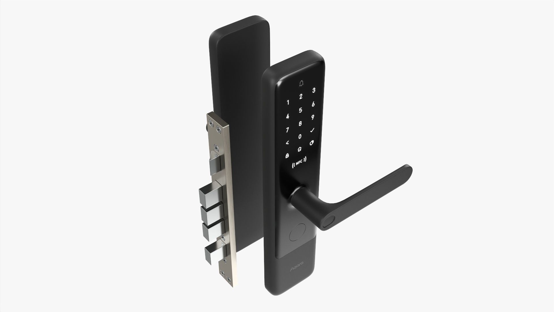 Xiaomi Aqara N200 Smart Door Lock Black 3D model_8