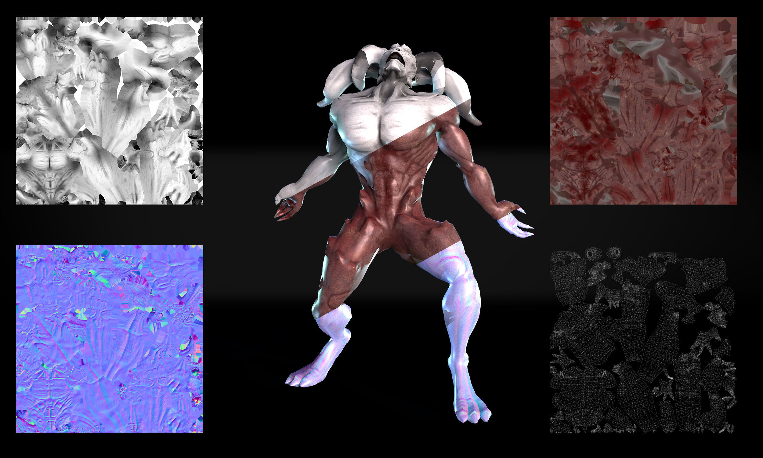 Demon dc comics action figure Low-poly 3D model_4