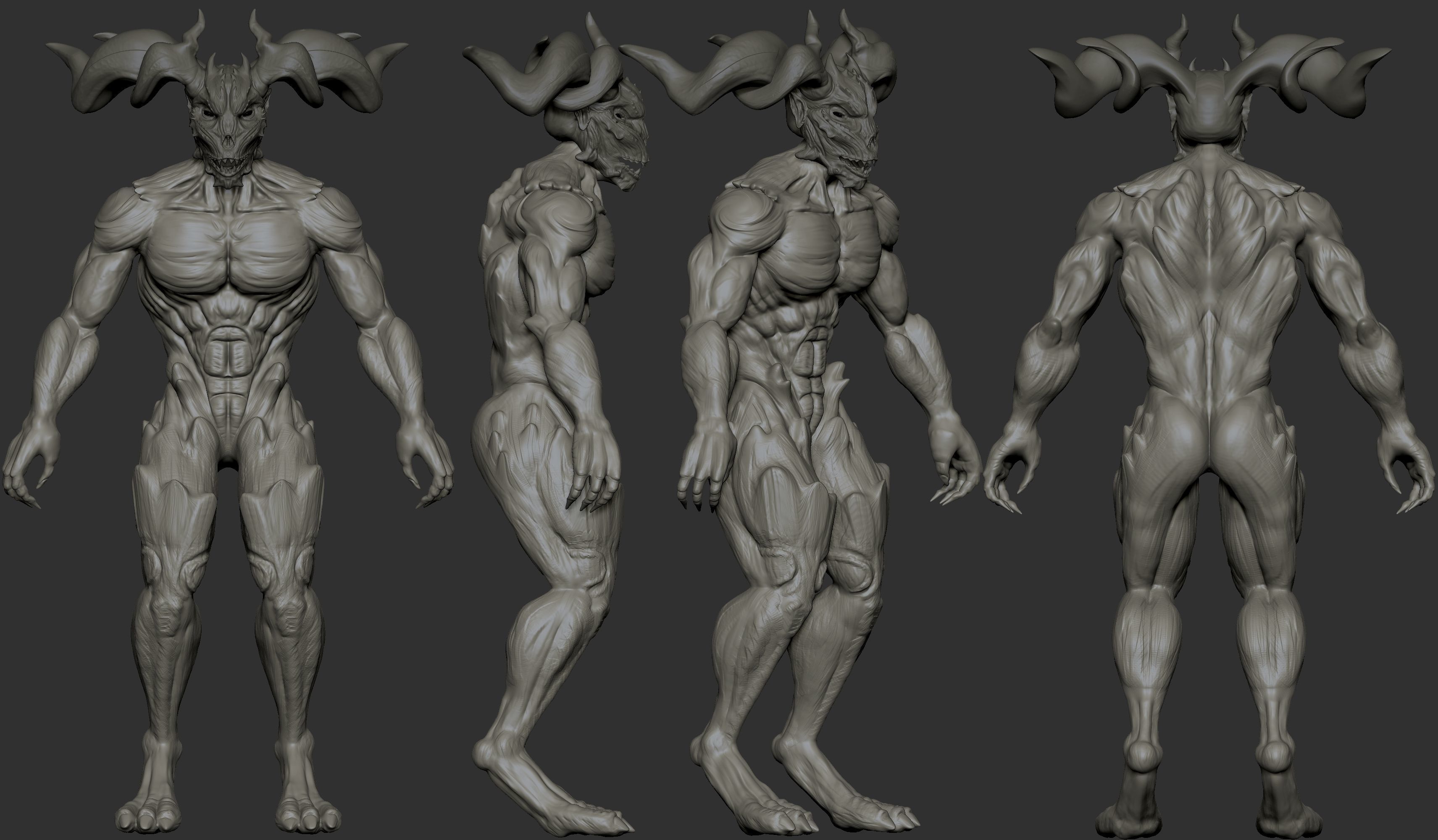 Demon dc comics action figure Low-poly 3D model_2