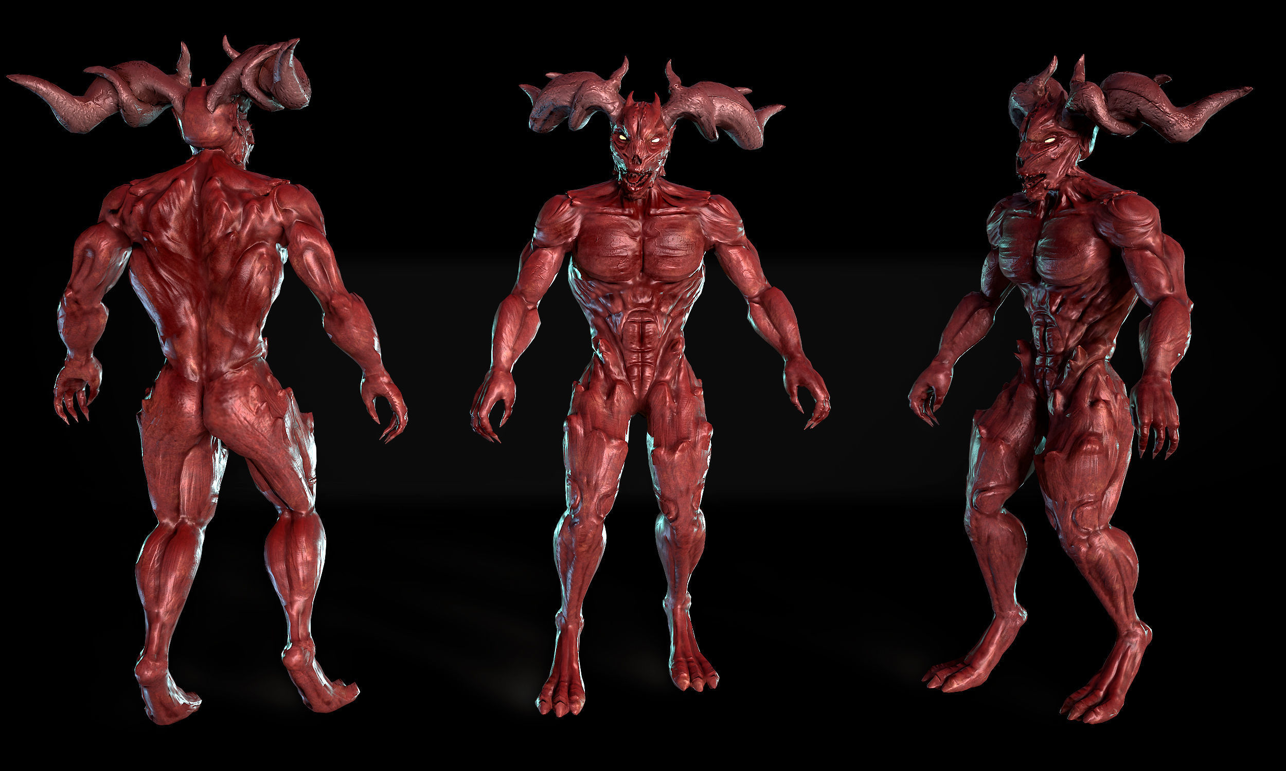 Demon dc comics action figure Low-poly 3D model_3