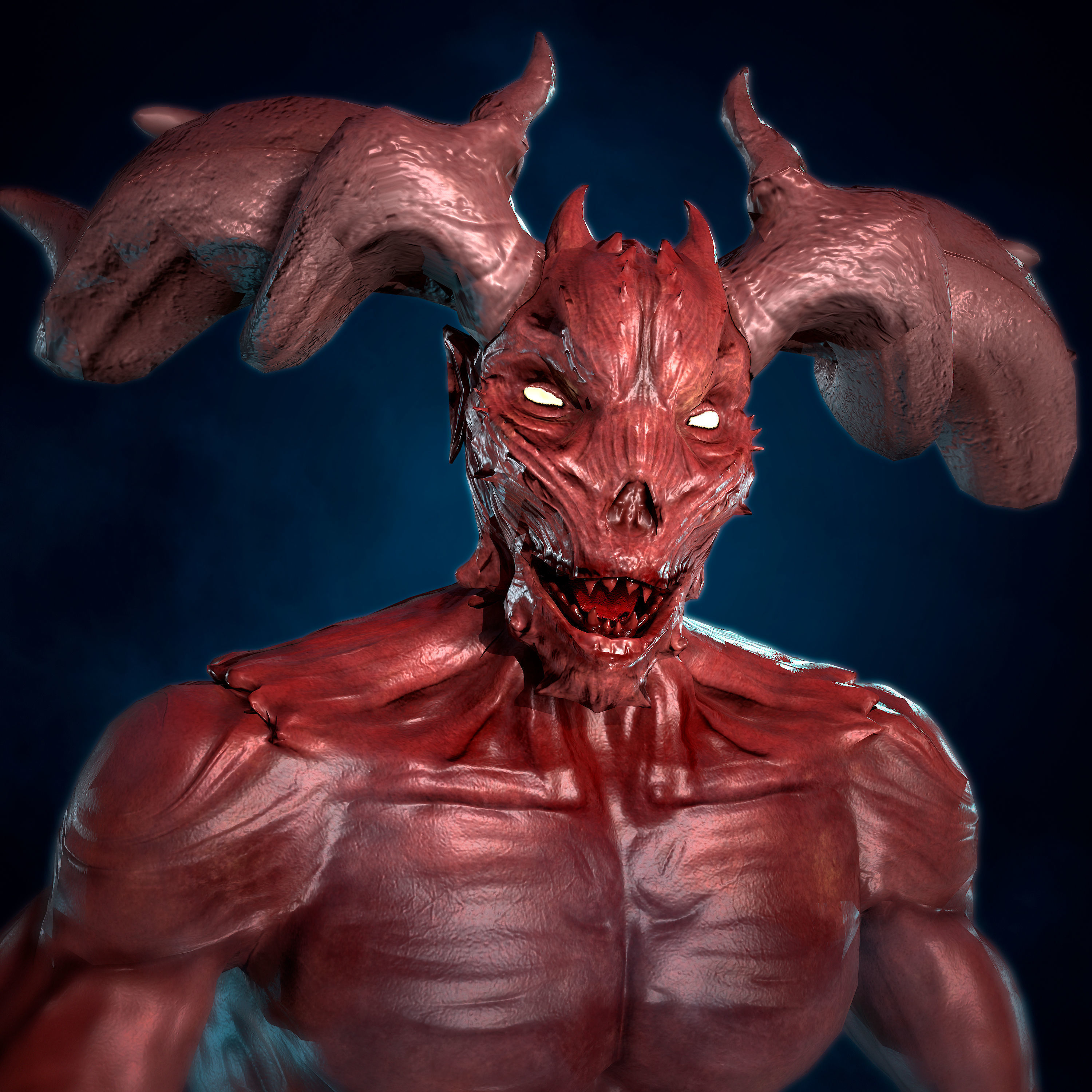 Demon dc comics action figure Low-poly 3D model_1