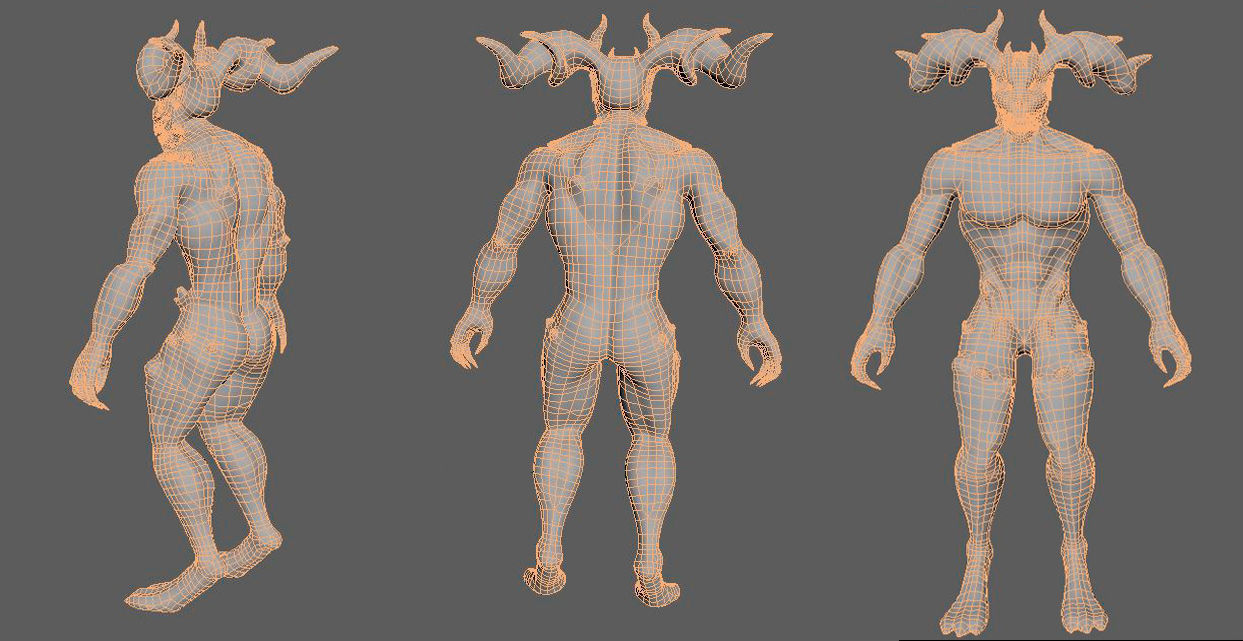 Demon dc comics action figure Low-poly 3D model_5