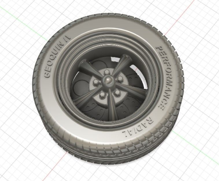 Torq Thrust II Wheels with Tires and Brakes for 3D Print 3D print model_10