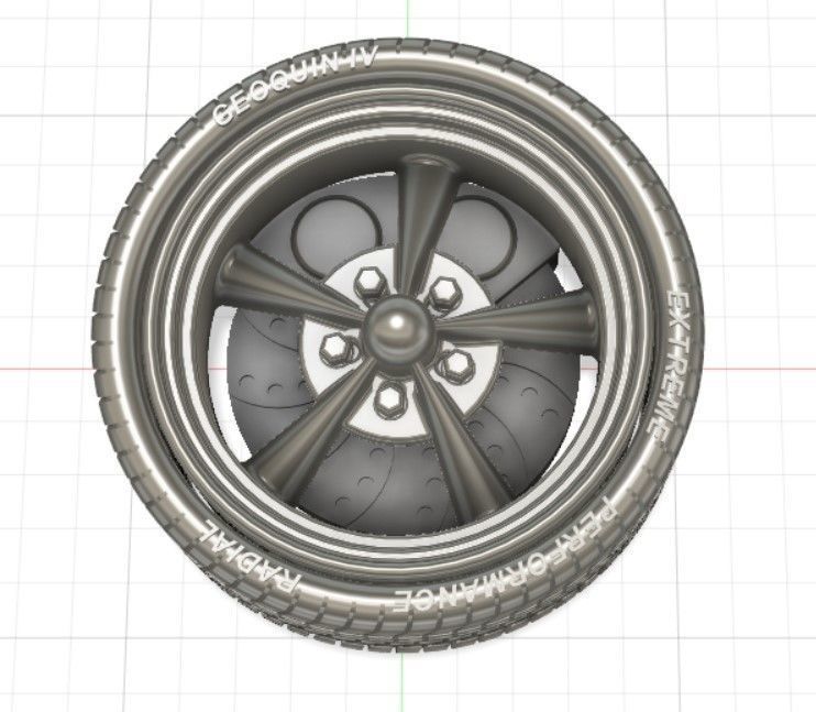Torq Thrust II Wheels with Tires and Brakes for 3D Print 3D print model_20