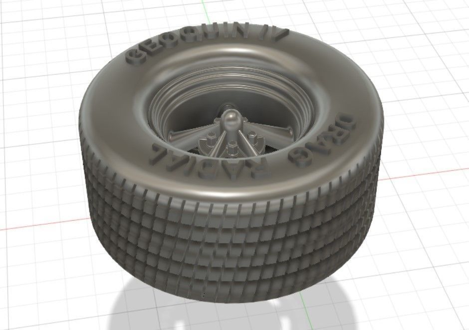 Torq Thrust II Wheels with Tires and Brakes for 3D Print 3D print model_5
