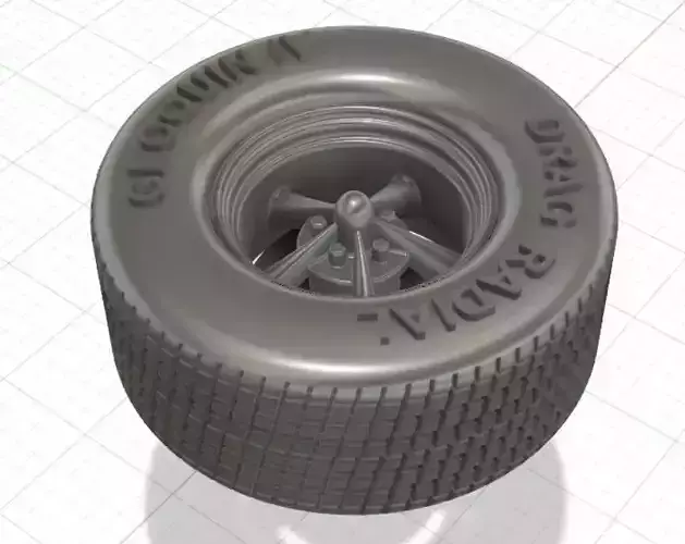 Torq Thrust II Wheels with Tires and Brakes for 3D Print 3D print model