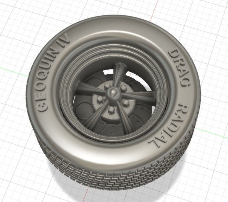 Torq Thrust II Wheels with Tires and Brakes for 3D Print 3D print model_7