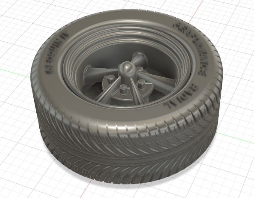 Torq Thrust II Wheels with Tires and Brakes for 3D Print 3D print model_15