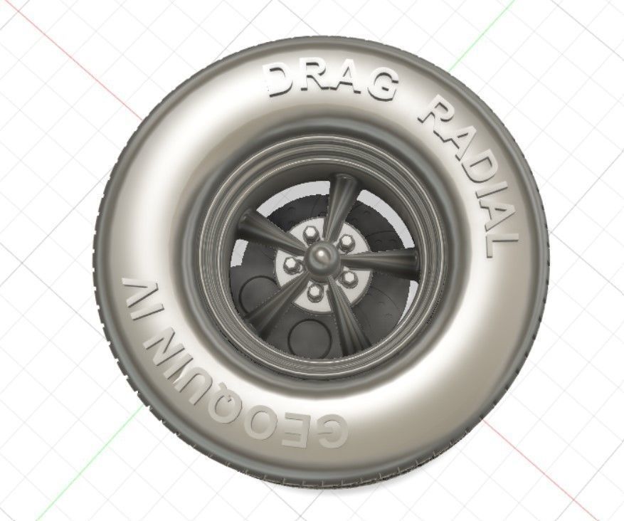 Torq Thrust II Wheels with Tires and Brakes for 3D Print 3D print model_2