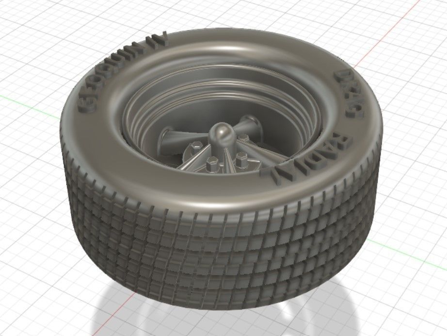 Torq Thrust II Wheels with Tires and Brakes for 3D Print 3D print model_11