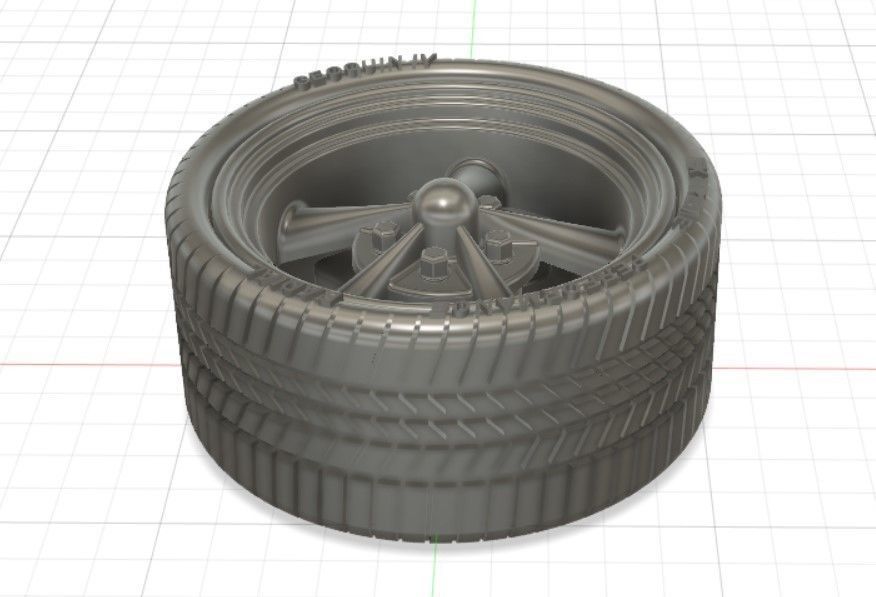 Torq Thrust II Wheels with Tires and Brakes for 3D Print 3D print model_24