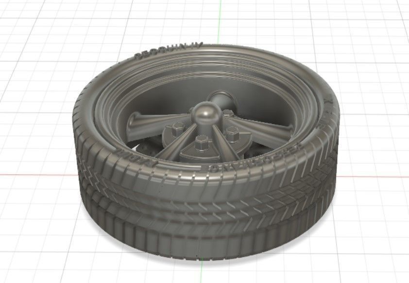 Torq Thrust II Wheels with Tires and Brakes for 3D Print 3D print model_21