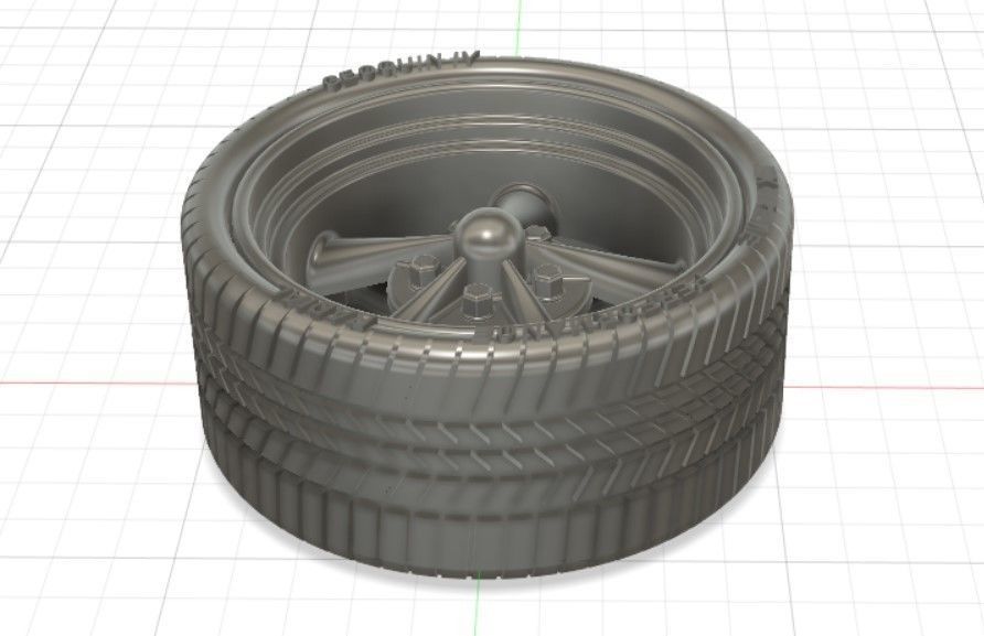 Torq Thrust II Wheels with Tires and Brakes for 3D Print 3D print model_23