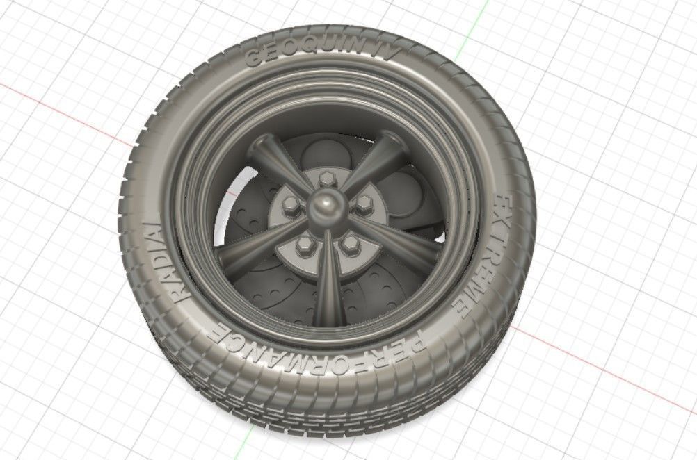 Torq Thrust II Wheels with Tires and Brakes for 3D Print 3D print model_17