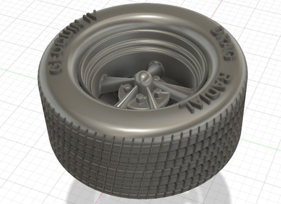 Torq Thrust II Wheels with Tires and Brakes for 3D Print 3D print model_14