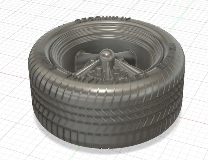 Torq Thrust II Wheels with Tires and Brakes for 3D Print 3D print model_19