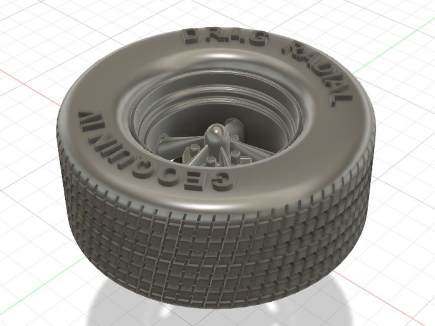 Torq Thrust II Wheels with Tires and Brakes for 3D Print 3D print model_3