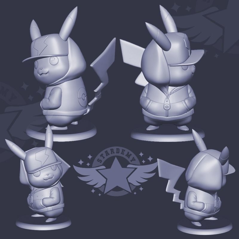 Pikachu Hiphop Style from Pokemon Unite 3D print model 3D print model_6