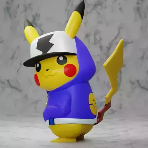 Pikachu Hiphop Style from Pokemon Unite 3D print model 3D print model
