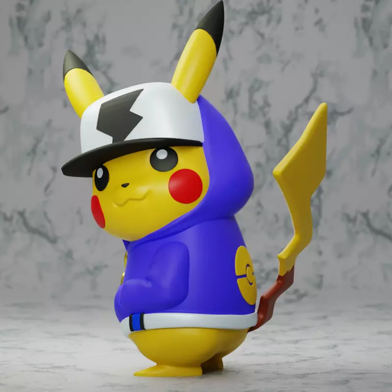 Pikachu Hiphop Style from Pokemon Unite 3D print model 3D print model_0