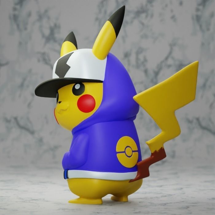 Pikachu Hiphop Style from Pokemon Unite 3D print model 3D print model_3