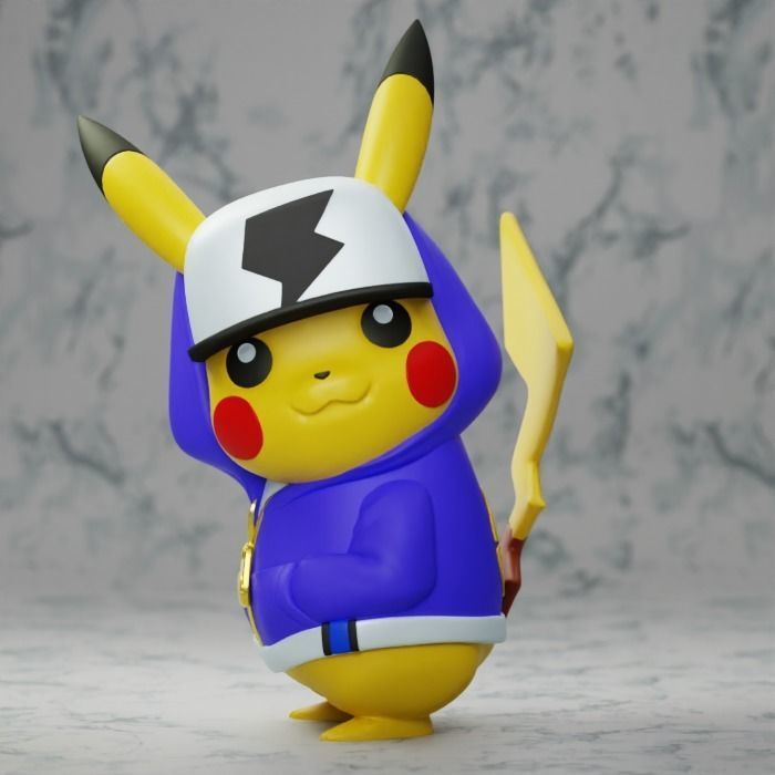 Pikachu Hiphop Style from Pokemon Unite 3D print model 3D print model_4
