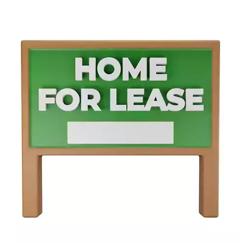 Home for Lease Wooden Board